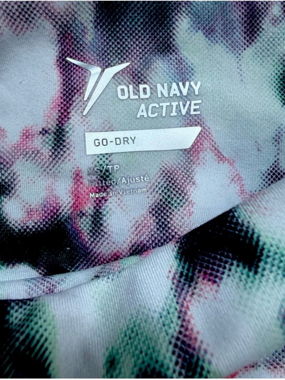 Old Navy Active Go-Dry Women’s XS Capri High-Waist Leggings Abstract Multicolor - Picture 4 of 6